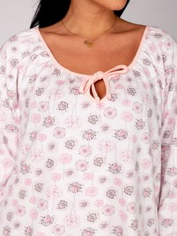 Ночная сорочка женская футер начёс МУЗА РОЗОВЫЙ - Домтрик фото 3