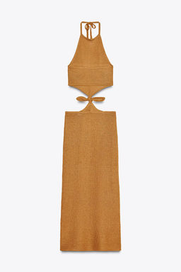 HALTER KNIT DRESS WITH CUT OUT DETAIL - Zara фото 3