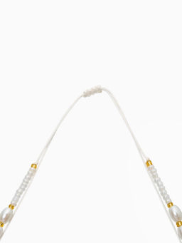 Чокер "Морской мир" ракушка, жемчуг, цвет белый в золоте