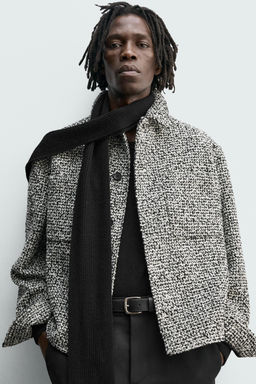 TEXTURED OVERSHIRT WITH POCKETS - Zara фото 5