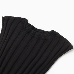 Платье женское миди вязаное MINAKU: Knitwear collection, чёрное, размер 42