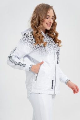 Толстовка из футера комбинированного с принтованной плащевой тканью - А+б коллекция фото 19