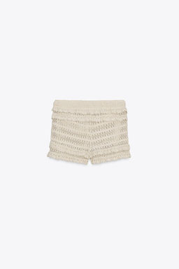 RUFFLED CROCHET SHORTS - Zara фото 6