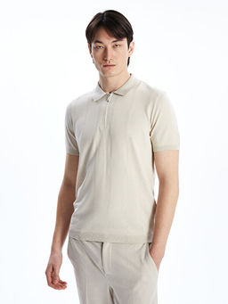 Polo Yaka K?sa Kollu Erkek Triko Kazak