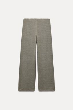 TEXTURED WIDE-LEG TROUSERS - Zara фото 4
