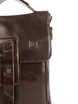 LACCOMA сумка VIN28813-2-коричневый натуральная кожа хлопок