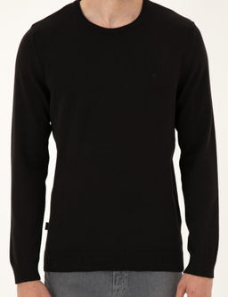 Siyah Slim Fit Bisiklet Yaka Basic Triko Kazak - Pierre cardin фото 6