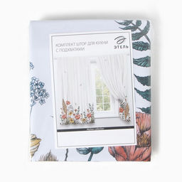 Комплект штор для кухни с подхватами Этель Kitchen collection, 145?180 см-2 шт., 100% п/э