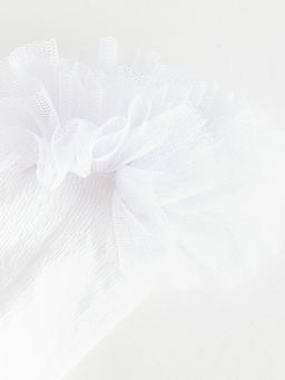 T?l Detayl? K?z Bebek Patik ?orap 2li