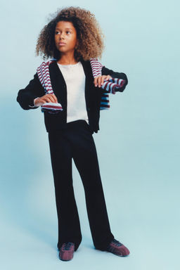 LEGGING RIB FLARE / Negro