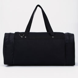 Сумка дорожная, 3 отдела на молниях, наружный карман, длинный ремень, чёрная