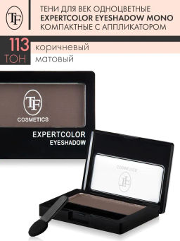 TF Тени для век компактные ExpertColor EyeShadow Mono тон 113 коричневый/матовый