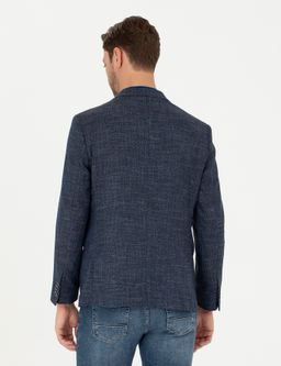 Lacivert Slim Fit Ceket