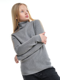 Джемпер (водолазка) лапша 33-12246 темно серый - Mini maxi фото 5