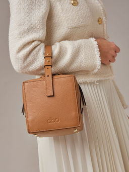 Кожаная сумка Quadra DBR 30989 оранжевый миндаль  фото 4