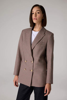 Куртка Sorbe x DeFacto Блейзер с воротником на пуговицах и узором  фото 4