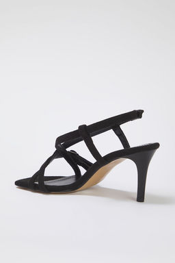 Trendyol Shoes Siyah Suet Bilekten Baglamal? Kare Burun Ince Topuklu Kad?n Sandalet TAKSS25TO00018 - Trendyolmilla фото 9