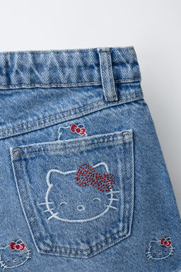 BERMUDA DENIM BORDADOS HELLO KITTY  SANRIO / Azul