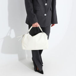 Сумка-саквояж на молнии, длинный ремень, цвет белый - Simaland фото 8