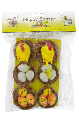 Пасхальный декор 5 см Цыплята (6 шт) SF-5017, №12 - No name фото 2