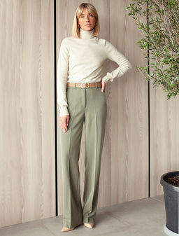 VILATTE / Брюки прямого кроя из поливискозы с эластаном  фото 7