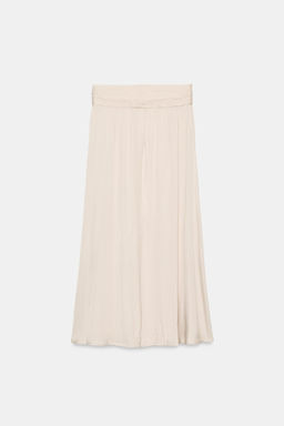 FALDA MIDI SATINADA / Beige - Zara фото 7