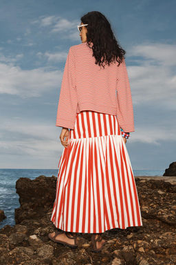 LIMITED EDITION STRIPED MIDI SKIRT - Zara фото 2