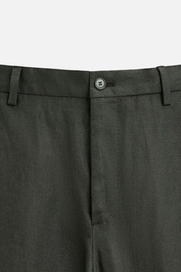 100% LINEN SUIT TROUSERS - Zara фото 16