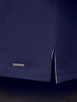 Футболка-поло из трикотажа "пике" с эластаном