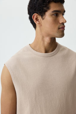 Camiseta sin mangas en punto Relaxed Fit - H&m фото 7