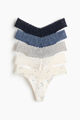 Pack 5 bragas thong de encaje
