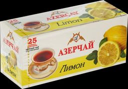 Azercay. Черный с цедрой лимона карт.упаковка, 25 пак.