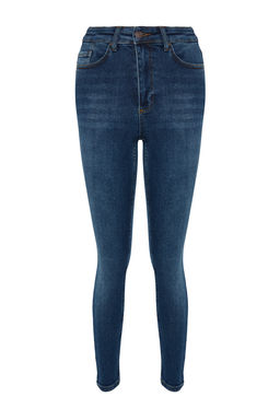 TRENDYOLMILLA Lacivert Yuksek Bel Skinny Jeans TWOAW24JE00068  фото 10