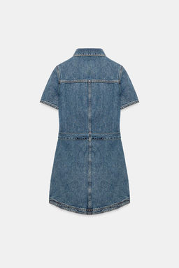 VESTIDO Z1975 MINI DENIM CINTUR?N / Azul - Zara фото 9