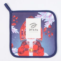 Прихватка Этель Матрёшка 19х19 см, 100% хл, ватин 250 г/м2  фото 4