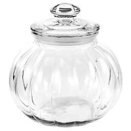 Банка стеклянная прижимная крышка "Сфера" "Тыква" 2,35л, д18см, h19см, сферическая форма, д/горла-9,5см, д/основания-11см, цветная упаковка (Китай)