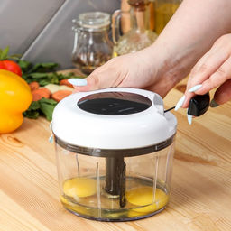 Блендер - овощерезка механический Magistro Vegan pro, 2 насадки, белый