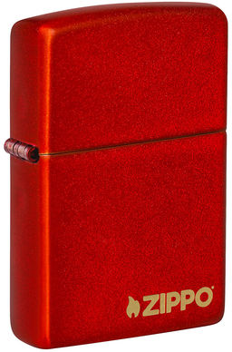 Зажигалка ZIPPO Логотип с металлизированным красным покрытием | Logo Metallic Red 49475ZL