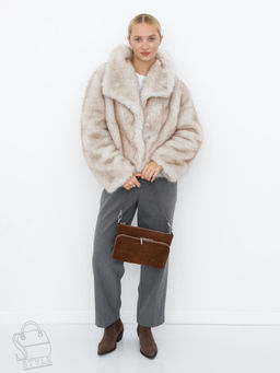 Сумка женская кожаная 8200PEF cocoa Polina&Eiterou в Новосибирске