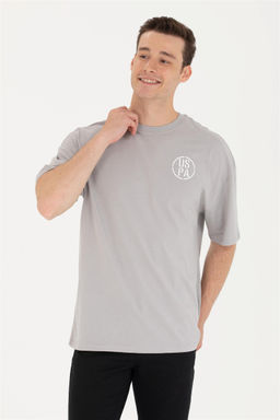 U. S. Polo Assn Мужская серая длинная футболка с круглым вырезом Неожиданная скидка в корзине