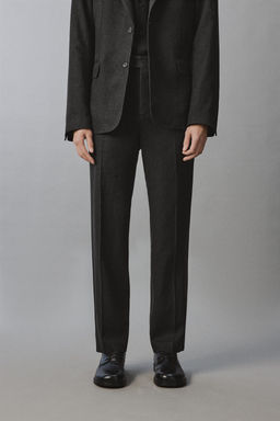 PANTAL?N TRAJE VISCOSA - C??AMO / Negro - Zara фото 2