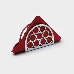 Салфетница Доляна «Кольца», 13×4×9 см, хромированная