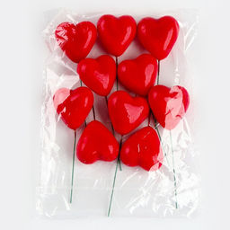 Набор декора на проволоке Сердце 10 шт., размер 1 шт. - 4?2.5?10 см