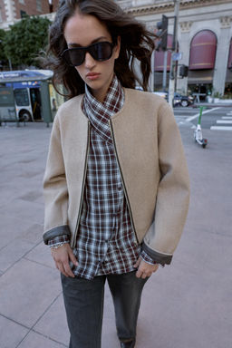 FAUX SUEDE STRAIGHT-LEG TROUSERS - Zara фото 23