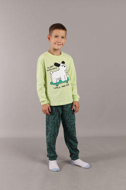 CWKB 50231-36K Пижама для мальчика (джемпер, брюки),лайм