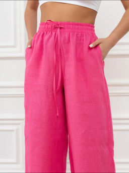 Брюки женские Лён Бежевый - Modamica фото 16