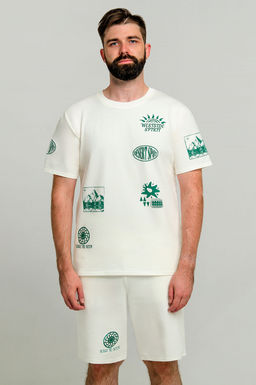 Арт. 63610 Комплект с шортами мужской 48-56 (5 шт) Цвет:верх-молочный, низ-молочный - Идеал фото 8