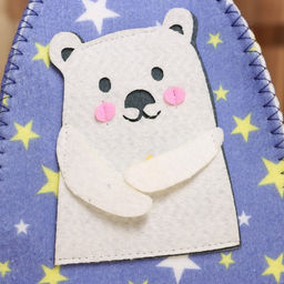 Шапка для бани с аппликацией Застенчивый Мишка - Simaland фото 3