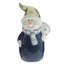 Фигурка декоративная "Снеговик" , L7 W5 H11,5 см, 2в.