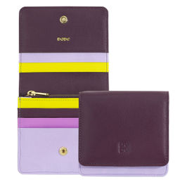 Итальянский кожаный кошелек DuDu серии Flores | темно-фиолетовый